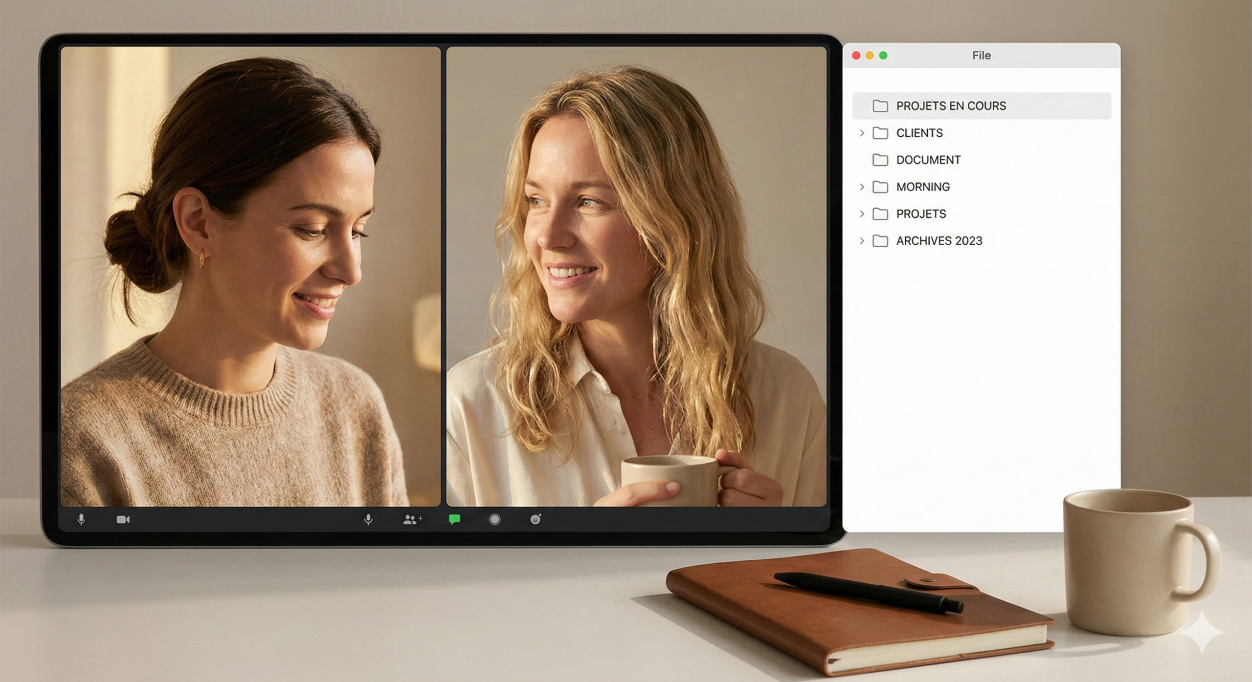 Pilotage financier et préparation comptable en visio. Mieux qu'une assitante virtuelle. Pilotage et préparation comptable à distance entre entrepreneures pour structurer le suivi financier et administratif